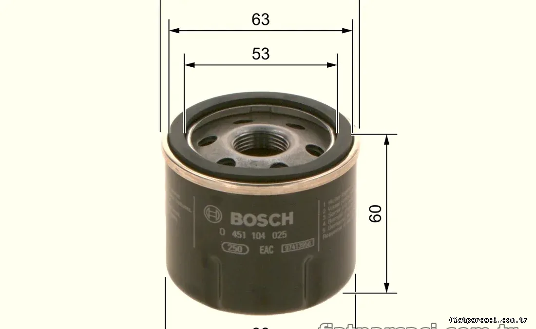 BOSCH 0451104025 Yağ Filtresi - BOSCH - 0451104025