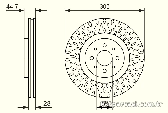 BOSCH 0986479570 Fren Disk Ayna - BOSCH - 0986479570