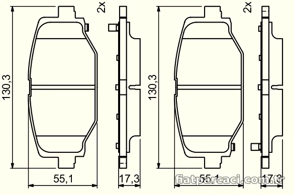 BOSCH 0986494767 Fren Disk Balata - BOSCH - 0986494767