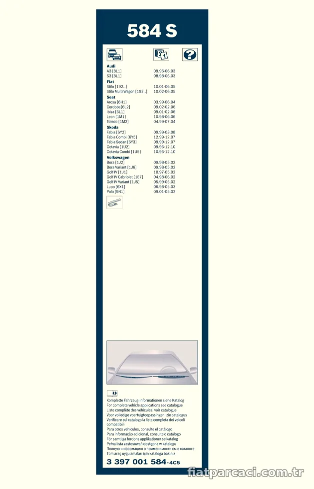 BOSCH 3397001584 Silecek Süpürgesi - BOSCH - 3397001584