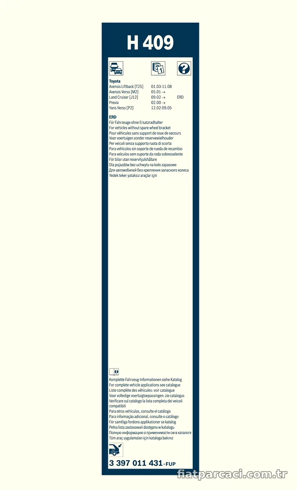 BOSCH 3397011431 Silecek Süpürgesi - BOSCH - 3397011431