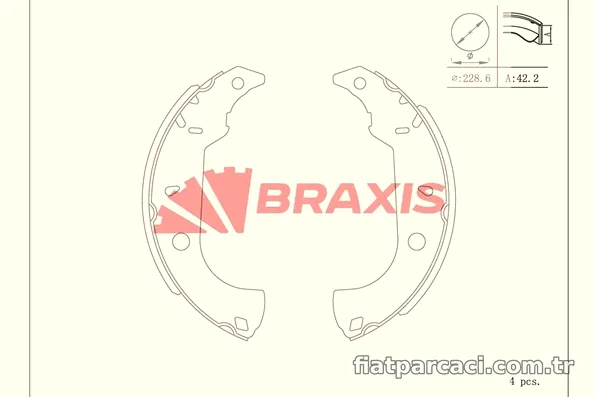 BRAXIS AC0140 Fren Pabuçlu Balata - BRAXIS - AC0140