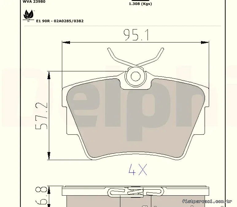 DELPHI LP1745 Fren Disk Balata - DELPHI - LP1745