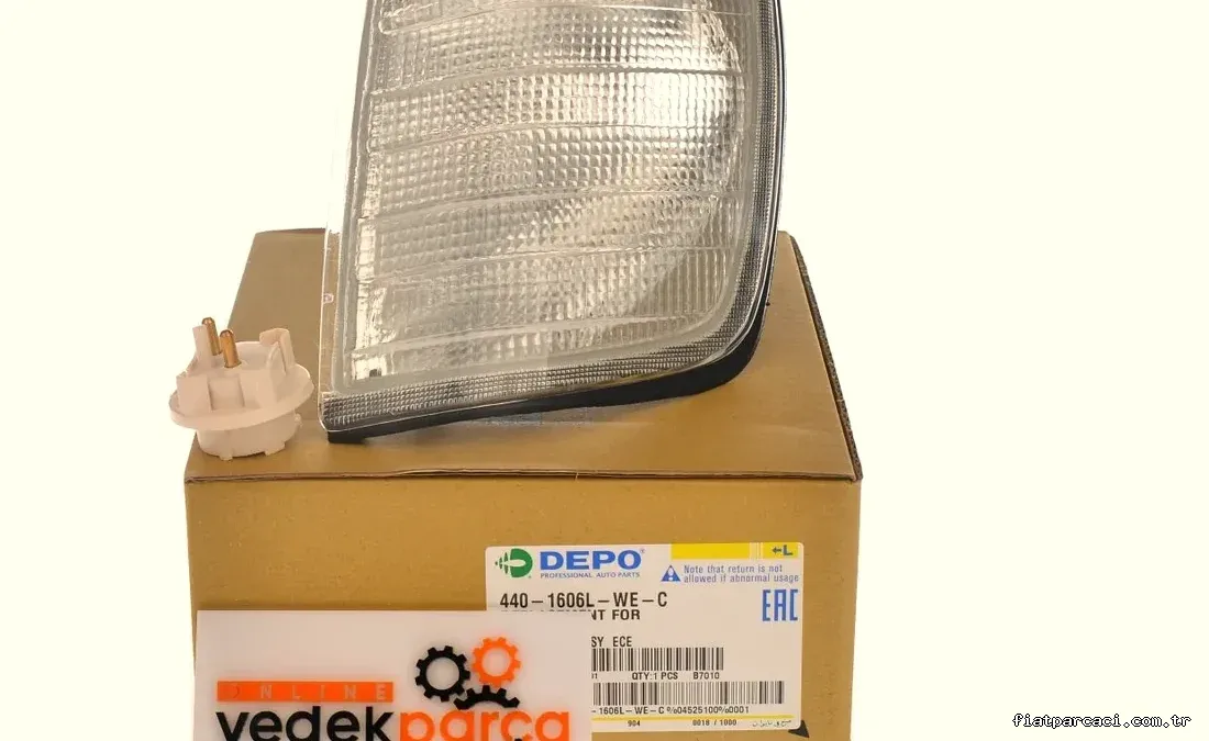 DEPO 440-1606L-WE-C | Sinyal Sol Mercedes W124 Kasa Beyaz 1993-1995 - DEPO - DEP.440-1606L-WE-C