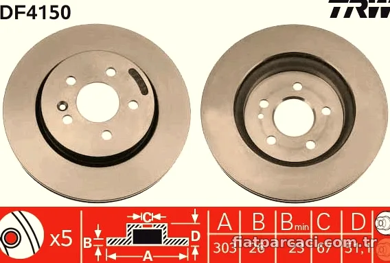 TRW DF4150 Fren Disk Ayna - TRW - DF4150