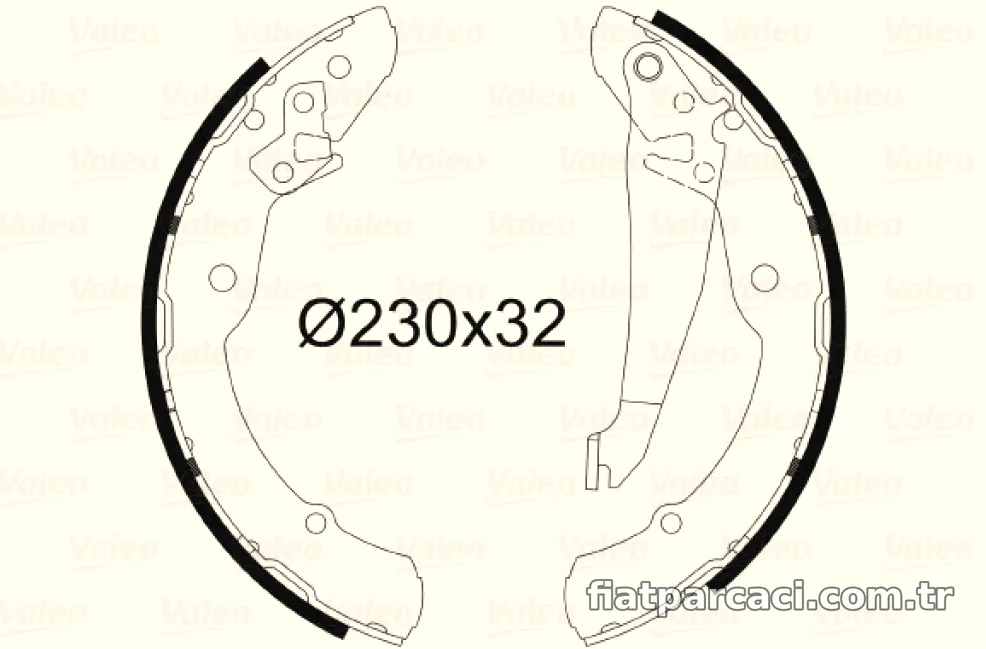 ARKA FREN BALATASI PABUC OCTAVIA ALL 96> CADDY 1,4 1,6 1,7SDI 1,9D 1,9SDI - Valeo - VALEO 562641