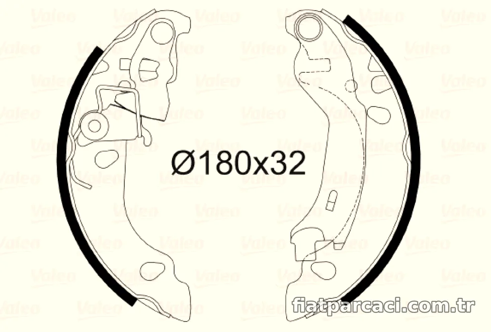 ARKA FREN BALATASI PABUC PANDA 169 1,1 / 1,2 / 1,3D MULTIJET 03> - Valeo - VALEO 564081