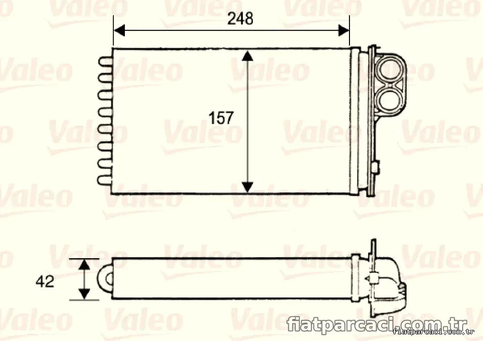 KALORIFER RADYATORU PEUGEOT 405 YM SRI XU9J2 (1,9 8V) P406 BEHR TIPI 2,0 - Valeo - VALEO 812115