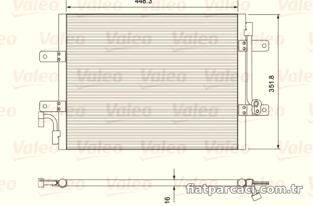 KLIMA RADYATORU ALBEA STRADA 1.3 - Valeo - VALEO 814384