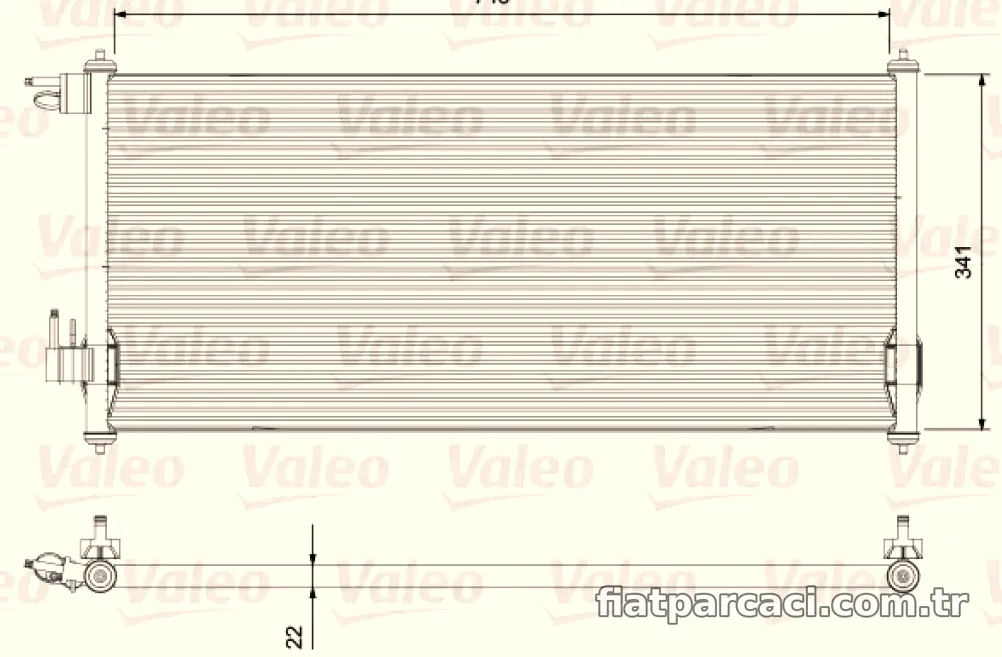 KLIMA RADYATORU (KONDANSER) CONNECT 1.8TDCI 75PS / 90PS / 110PS 02 /> - Valeo - VALEO 814383