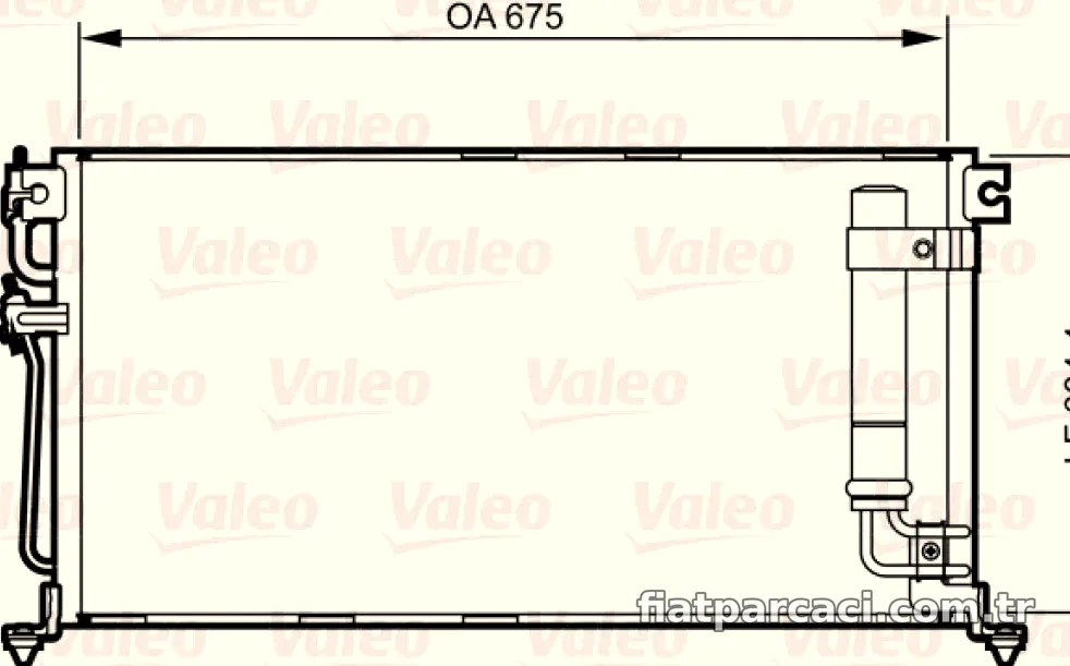 KLIMA RADYATORU MITSUBISHI LANCER 2003 2007 (718×350×16) - Valeo - VALEO 814273