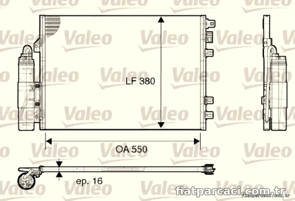 KLIMA RADYATORU RENAULT KANGOO 1.2 1.5 dCI 1.6 1.9 dCI 97> - Valeo - VALEO 817661