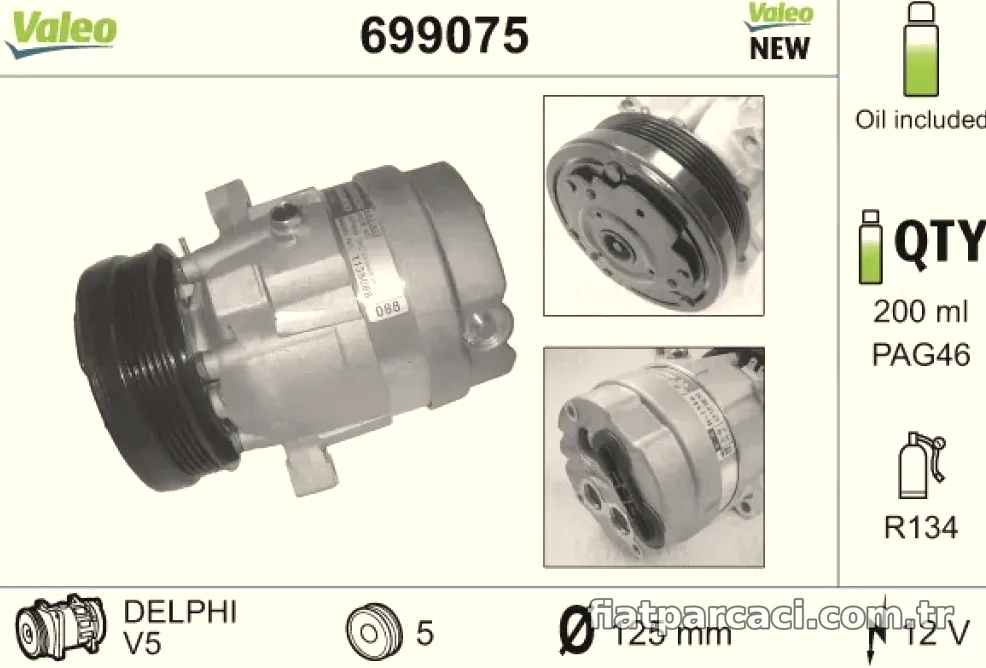 KOMPRESOR FIAT BRAVA - Valeo - VALEO 699075