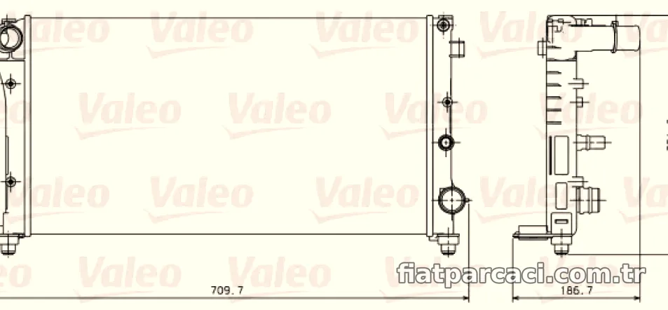 MOTOR RADYATORU PANDA 1,1I / 1,2I (581X317X18) 04> - Valeo - VALEO 734924