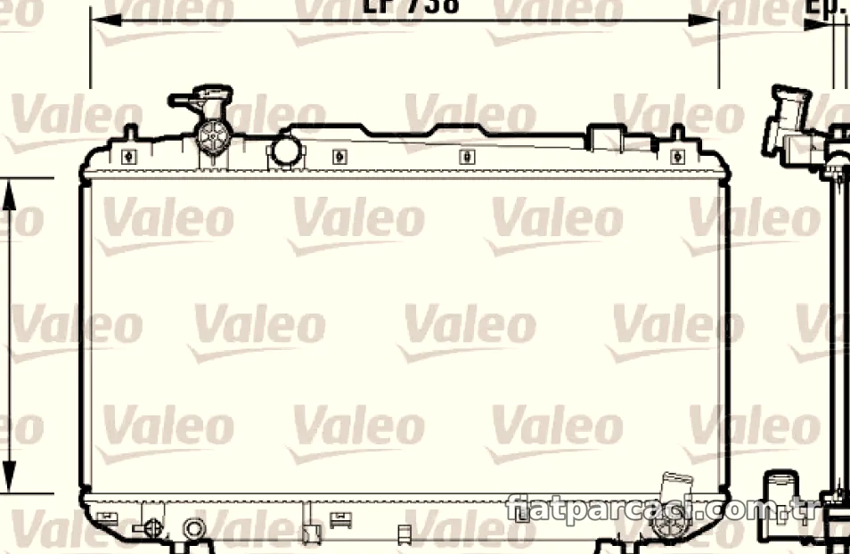 MOTOR SU RADYATORU RAV4 2000 2005 MANUEL VITES (738X375X16) - Valeo - VALEO 734182