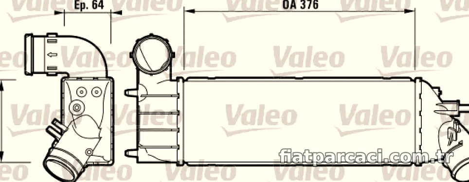 TURBO RADYATORU 807-C8 2.0HDI-2.2HDI - Valeo - VALEO 817650