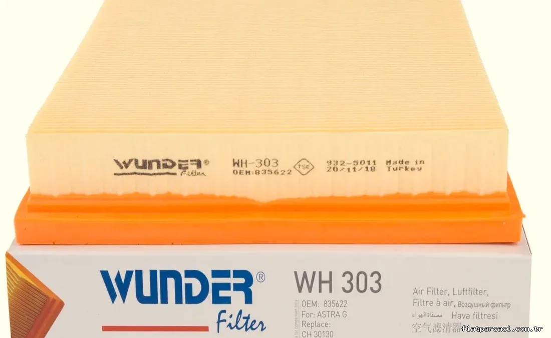 WUNDER WH303 | Opel Astra H Hava Filtresi - WUNDER - WUN.WH303