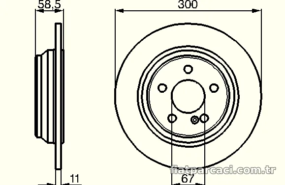 BOSCH 0986478472 Fren Disk Ayna - BOSCH - 0986478472