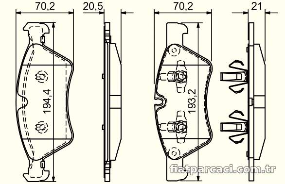 BOSCH 0986494165 Fren Disk Balata - BOSCH - 0986494165