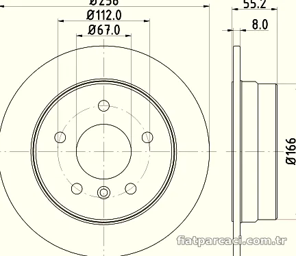 HELLA PAGID 8DD355106951 Fren Disk Ayna - HELLA PAGID - 8DD355106951