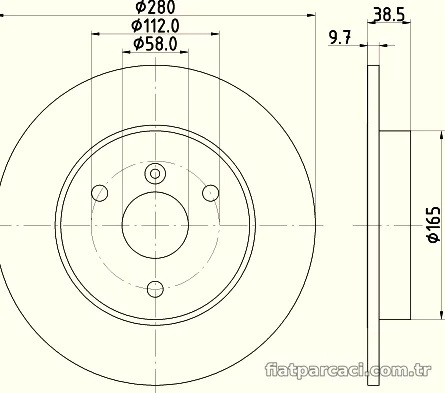 HELLA PAGID 8DD355113561 Fren Disk Ayna - HELLA PAGID - 8DD355113561