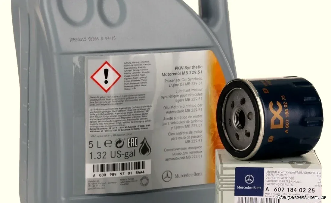 Mercedes W117 Kasa CLA 180d Motor Yağı Ve Filtresi Orijinal - MERCEDES-BENZ - A6071840225 / A000989690613ABDE