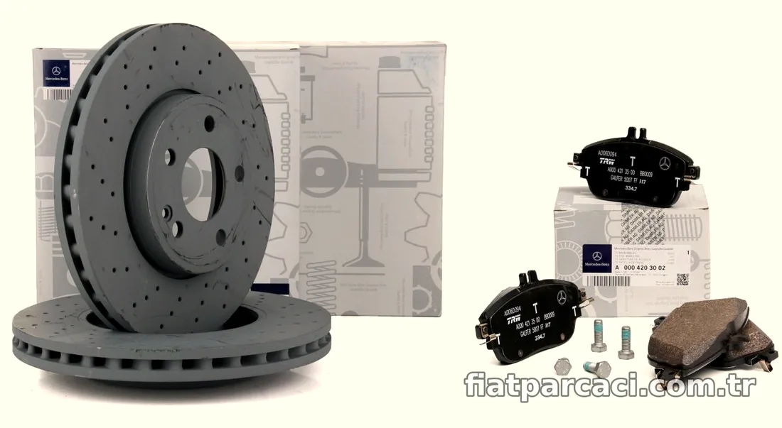 Mercedes W176 Kasa A160 (AMG TİP) Ön Fren Disk Ve Balata Seti Orijinal - MERCEDES-BENZ - A2464212512 / A2464212512 / A00